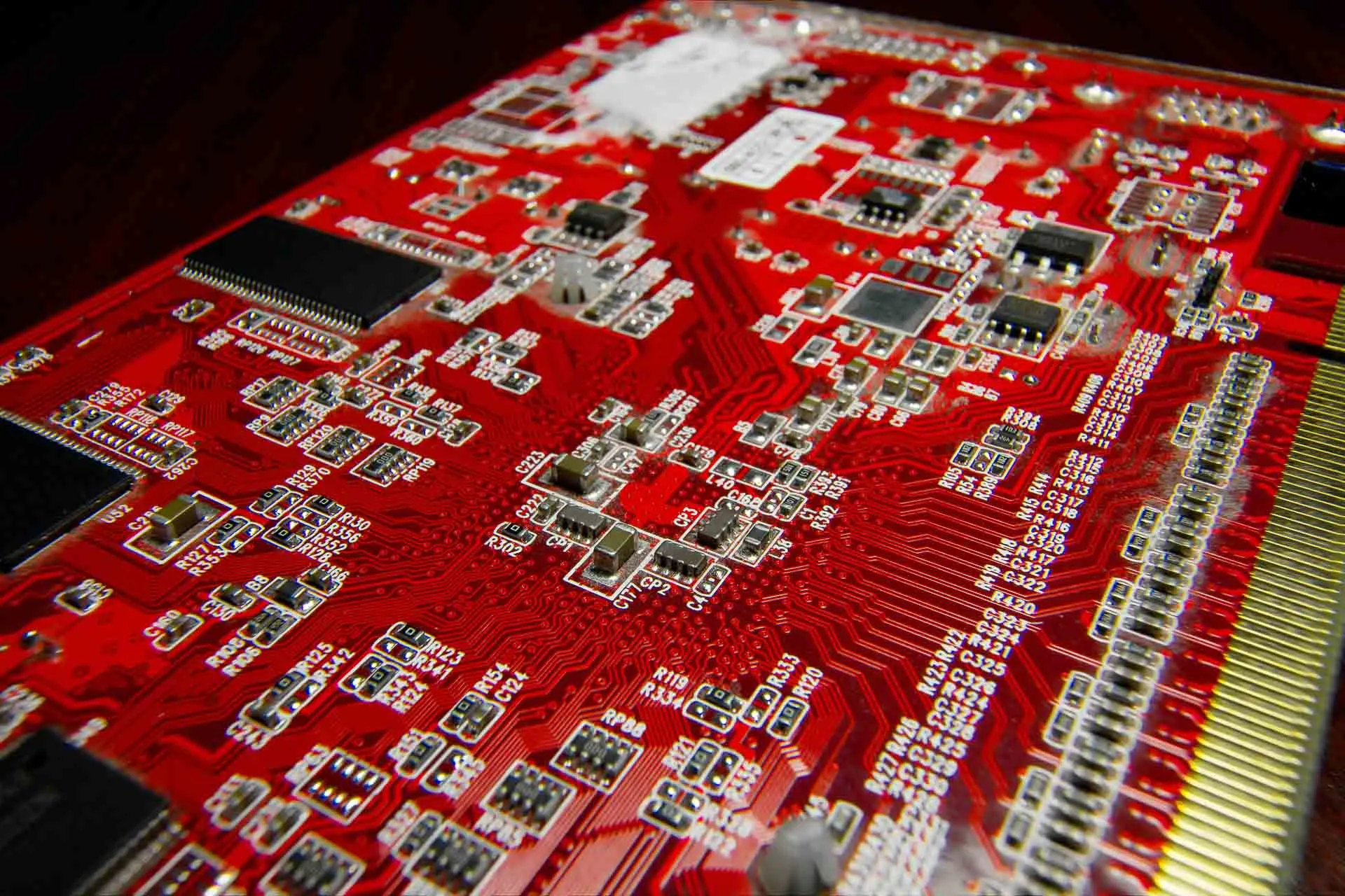 Red PCB Assembled in the USA for low volume